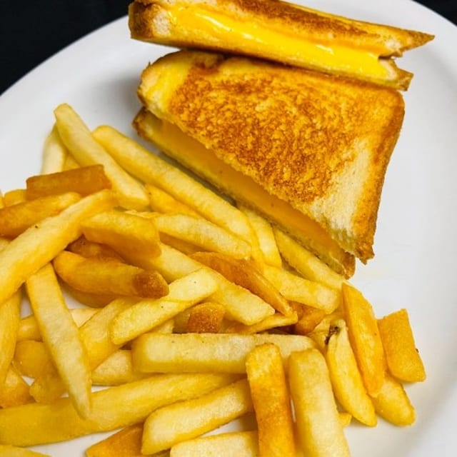 Grilled Cheese Sandwich with Fries.
