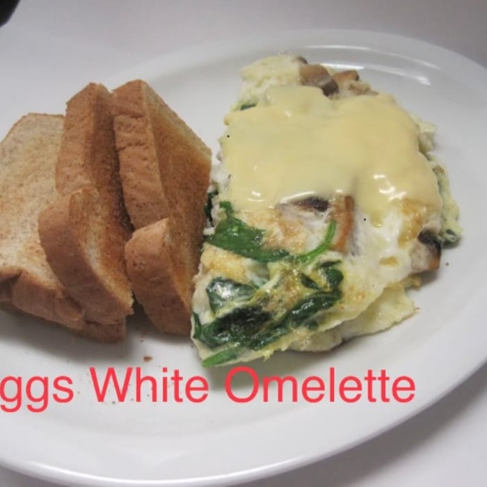 Eggs White Omelet with Toast.