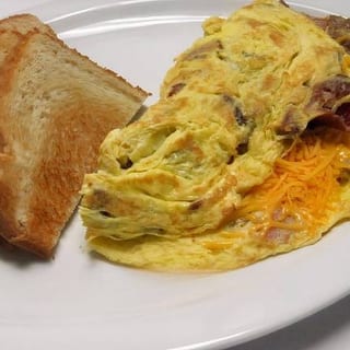 Meat lover & cheese with toast